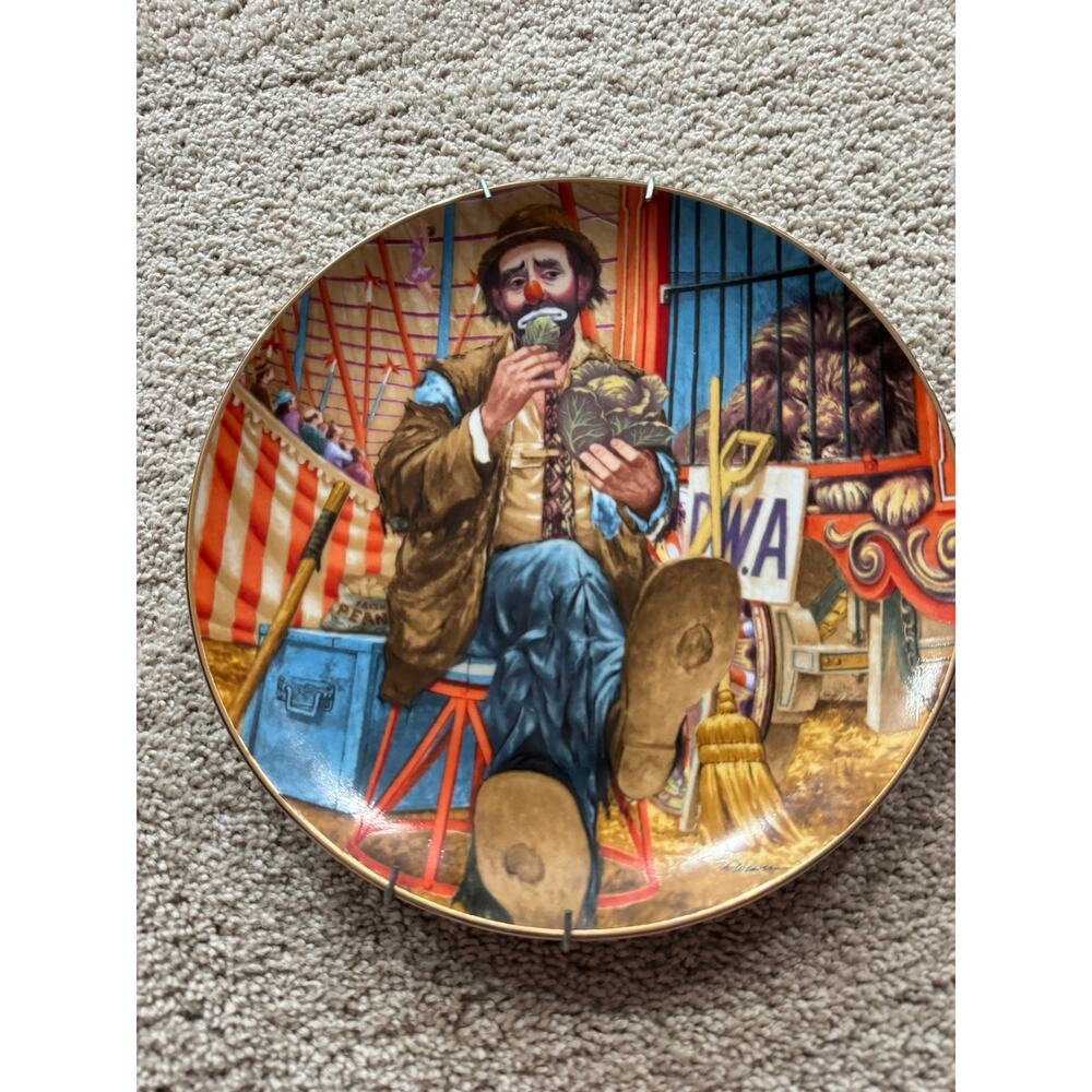 Vintage 1982 Emmett Kelly Collector Plate Greatest Clowns of the Circus 1st Ed